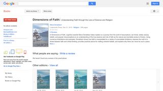 Dimensions of Faith: Understanding Faith through the Lens of Science ...