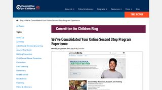 We've Consolidated Your Online Second Step Program Experience ...