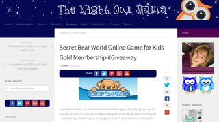 Secret Bear World Online Game for Kids Gold Membership #Giveaway ...