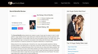 Secrets Benefits Login | Sugar Daddy Sugar Baby Dating Site