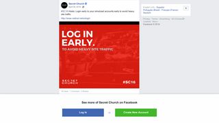 Secret Church - #SC16 Hosts: Login early to your simulcast... | Facebook