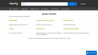Secret Server - Thycotic - Thycotic Support