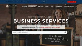 Business Services – Montana Secretary of State – Corey Stapleton