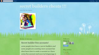 secret builders cheats !!!: Secret builder free accounts!