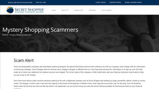 Scam Alert | Secret Shopper