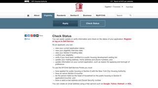 Check Status - NYCHA - NYC.gov
