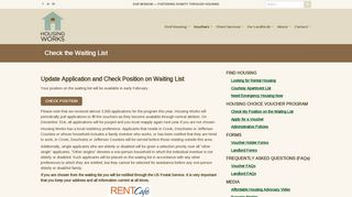 Check the Waiting List - Housing Works