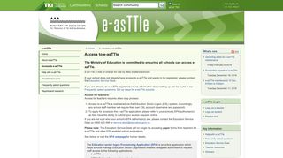 Access to e-asTTle / Home - e-asTTle