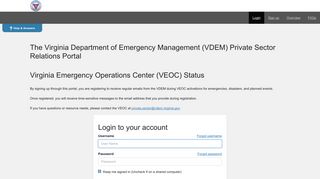 VDEM Private Sector - Login to your account