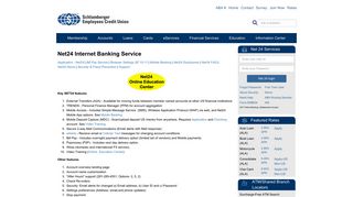 SECU - Net24 Internet Banking Service