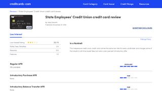 State Employees' Credit Union Credit Card Review - CreditCards.com