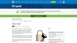 Secure Login | Drupal.org