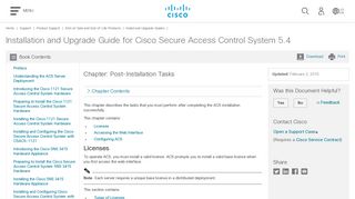 Installation and Upgrade Guide for Cisco Secure Access Control ...