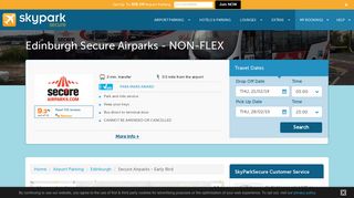 Secure Airparks Edinburgh - Advanced Saver | SkyParkSecure.com