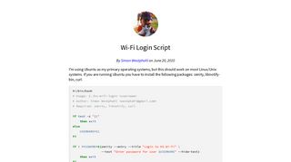 Wi-Fi Login Script - Simon Westphahl