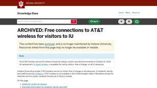 Free connections to AT&T wireless for visitors to IU - IU Knowledge Base
