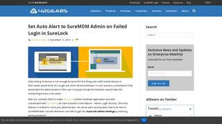 Set Auto Alert to SureMDM Admin on Failed Login in SureLock ...