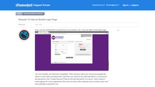 Request: Fix Secure Booker Login Page — 1Password Forum
