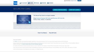 Secure Pay Card - Single Load Prepaid Card | American Express