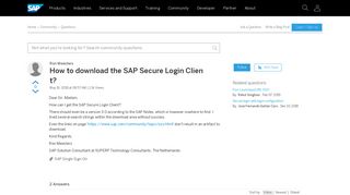 How to download the SAP Secure Login Client? - SAP Q&A - SAP Answers