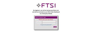 Secure Customer Login - FTSI