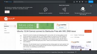 wireless - Ubuntu 12.04 Cannot connect to Starbucks Free attn Wifi ...