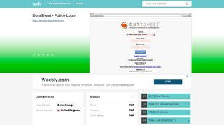 secure.dutysheet.com - DutySheet - Police Login - Secure Duty Sheet