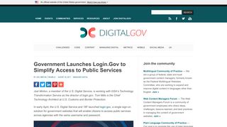 Government Launches Login.Gov to Simplify Access to Public ...