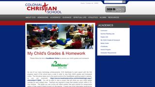 My Child's Grades & Homework (Academics) - Colonial Christian School