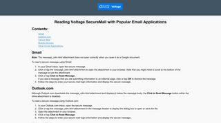 Reading Your Voltage SecureMail