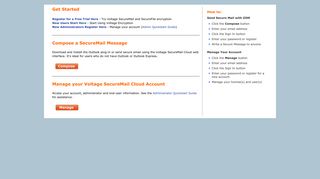 Voltage SecureMail Cloud - VSN - ZDM and Account Management Login