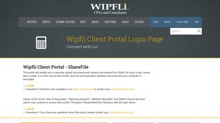 Wipfli Client Portal Login Page - Wipfli - Wipfli LLP