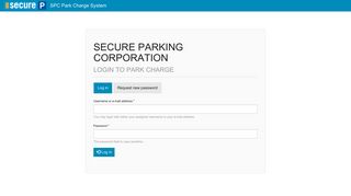 User account | SPC Park Charge System - Secure Parking