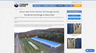 Ithaca NY Self Storage - One Month Free Storage! - Storage Squad