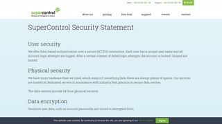SuperControl Security Statement | SuperControl