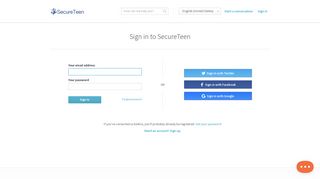 Sign in - SecureTeen