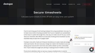 Secure timesheets online from any device | Clockspot