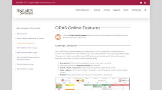 OPAS Online Features | Fine Arts Software