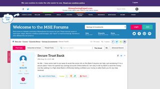 Secure Trust Bank - MoneySavingExpert.com Forums