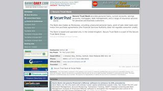 Secure Trust Bank, Solihull, UK | Head office, address, tel, website and ...