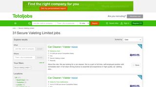 Secure Valeting Limited Jobs, Vacancies & Careers - totaljobs