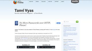 No More Passwords over HTTP, Please! | Tanvi Vyas - The Mozilla Blog