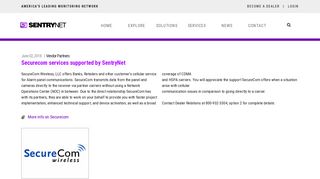 Securecom services supported by SentryNet | SentryNet Dealer News