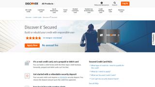 Discover it Secured | Secured Credit Card to Build Credit | Discover