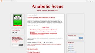 Anabolic Scene: Securenym.net Secure Email is Down