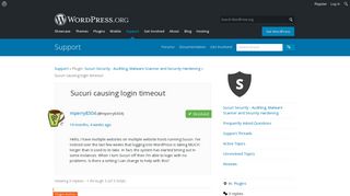 Sucuri causing login timeout | WordPress.org