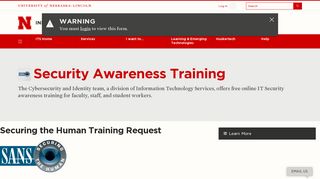 Securing the Human Training Request | Information Technology ...