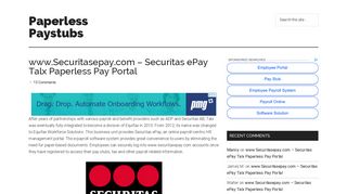 www.Securitasepay.com – Securitas ePay Talx Paperless Pay Portal ...