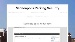 Securitas Epay Instructions - Minneapolis Parking Security