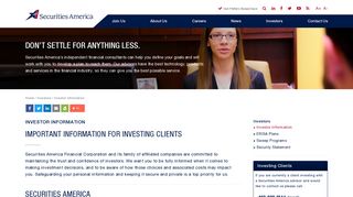 Investor Information - Securities America